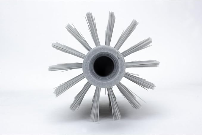 SPARTA Industrial Tank Brush Head Pipe Brush Head, Drain Brush with 3/4" Thread Hole (Handle Not Included) for Commercial Use, Plastic, 3 x 5.9 Inches, Gray (Pack of 6)