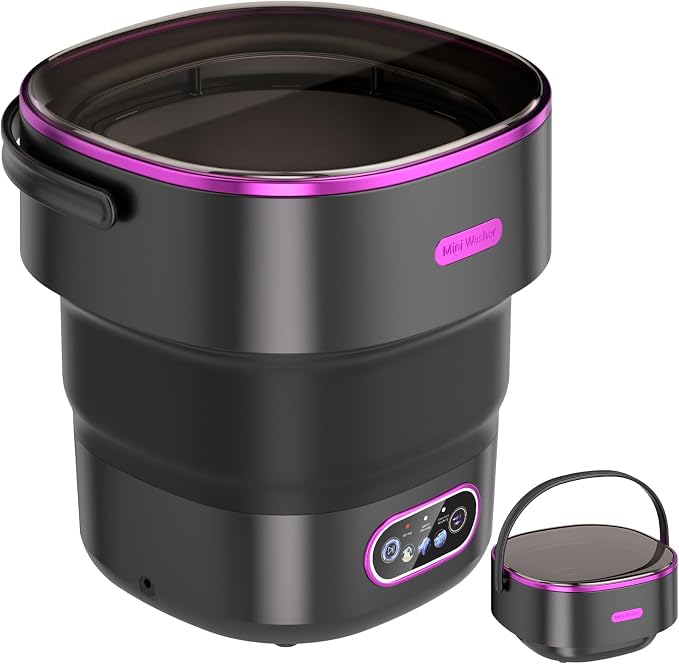 20L Portable Mini Washing Machine,Foldable Portable Washer Mini Lavadora Portatil for Apartment,RV,Camping,Travel – Wash Baby Clothes, Underwear,Bra Separately to Keep Clean and Healthy