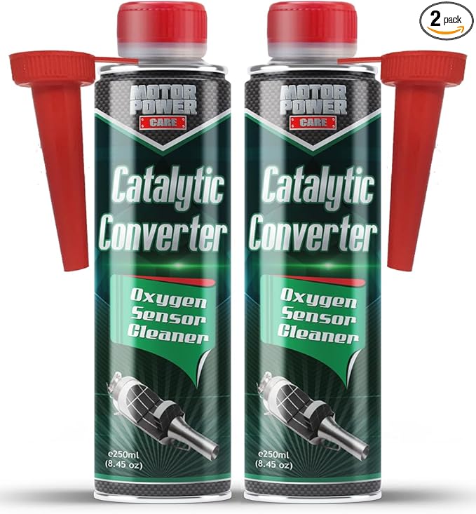 MotorPower Care Catalytic Converter Cleaner 2-Pack — Pass Smog & Emissions Test, Fix P0420/P0430 Check Engine Light | O2 Sensor & EGR Cleaner | Fuel Additive, 8.45 fl oz Each