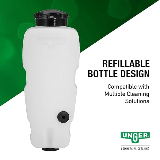 Unger Commercial Microfiber Indoor Glass Cleaning Kit - 11' Stingray Deluxe Refillable Cleaning Set - Extended Reach for Indoor Glass and Surfaces - SRKB7