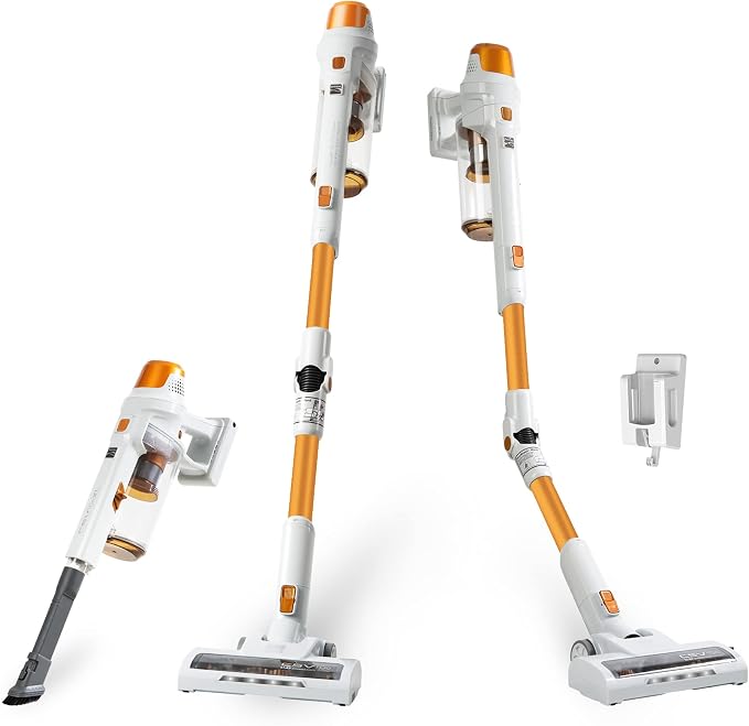 Kenmore DS4030.01 CSV Upgrade Cordless Stick Vacuum, Orange | Lightweight, EasyReach Wand, HEPA Filter, LED Headlight, Converts to Handheld, For Hardwood