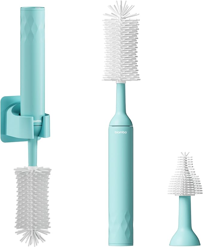 Magic Brush - Electric Baby Bottle Brush Cleaner with 360-Degree Rotation, Baby Bottle Cleaner Set with Silicone Head, USB Rechargeable, Water-Resistant Design, Nipples & Feeding Accessories
