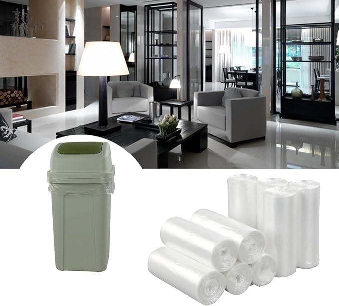 Vababa 13 Gallon Clear Tall Kitchen Trash Bags, Garbage Bags, 225 Counts