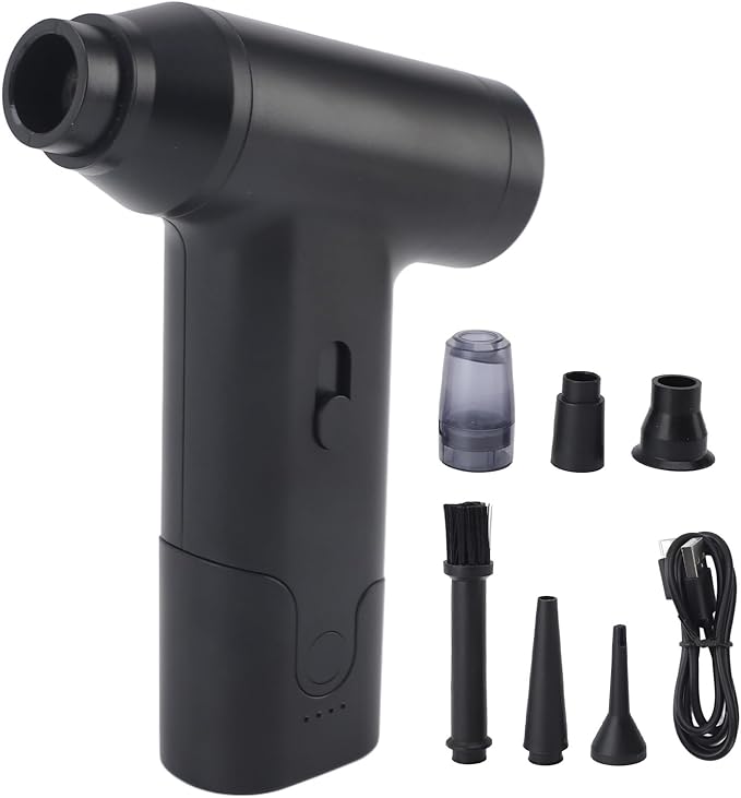Mini Blower, High Speed Mini Blower Portable and Rechargeable Turbo Air Blower Super, Keyboard and Computer Cleaner, Electric Air Duster