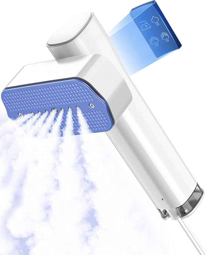 Steamer for Clothes, Portable Handheld Garment Steamer, 2 In 1 Steam Iron for Clothes, 1100W Powerful Travel Steamer with 100ml Water Tank, Wrinkles Remover for Home Office Travel 120V