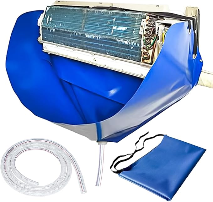 Ac Cleaning Bag with Wall Protection Cloth, Professional Mini Split Cleaning Bag, Split Ac Unit Cleaning Bag, Ac Cleaning Kit, Air Conditioner Cleaning Cover Bag