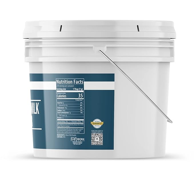 Earthborn Elements Baking Soda, Corn Starch, and Whole Milk Powder Bundle, 1 Gallon Each, Bulk Sizes, Cleaning & Cooking