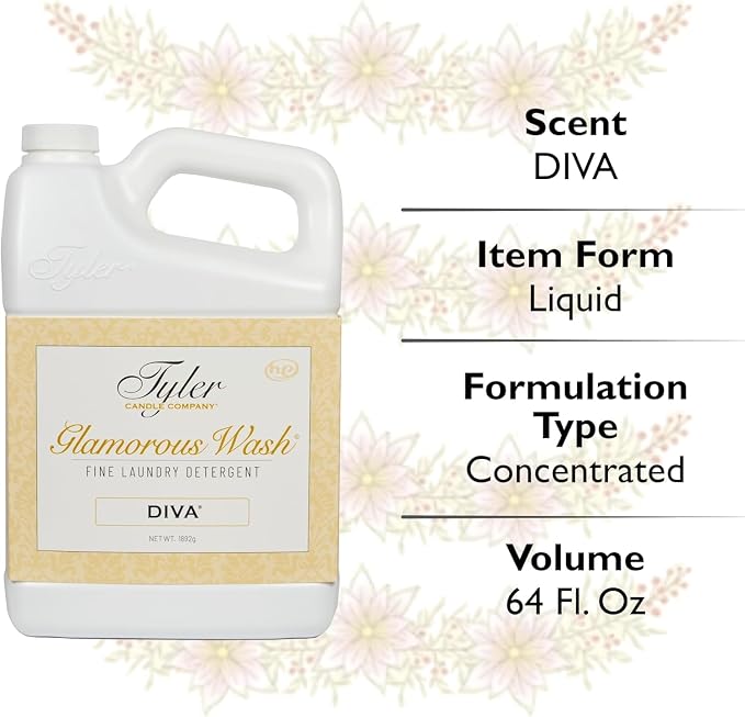 Tyler's Diva Glam Wash Laundry Detergent, 64 Fl oz (Pack of 1) ILIOS Packaging.