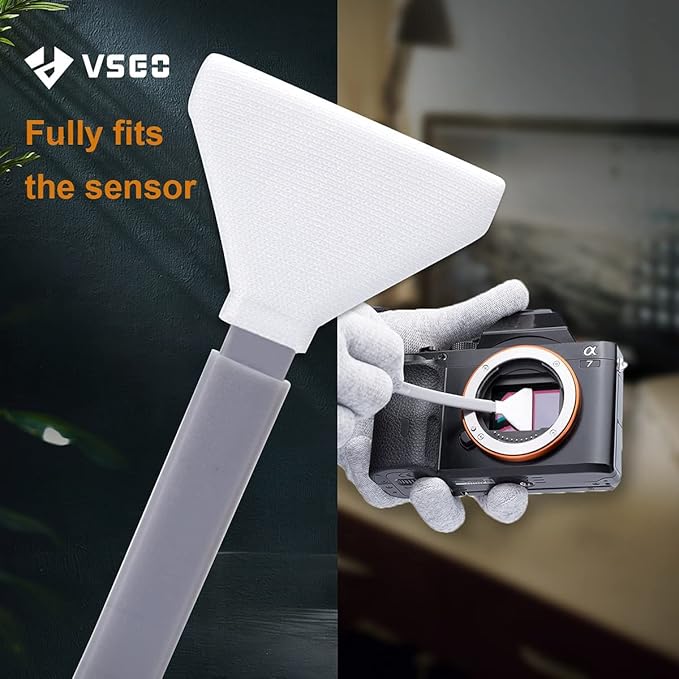VSGO Full Frame Sensor Cleaning Kit, 12pcs Sensor Swabs & 10ml Sensor Cleaner for Nikon Sony Canon DSLR Camera Clean (VS-S03-12)