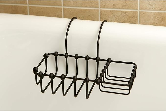 Kingston Brass CC2165 Vintage 8-Inch X 4-Inch Claw Foot Bath Soap and Sponge Holder, 9-1/4-Inch, Oil Rubbed Bronze