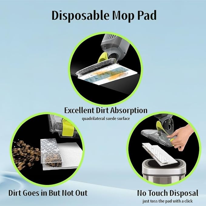 40 Pack Disposable Mopping Pad Refills for Shark VACMOP Pro Hard Floor Vacuum Mop Pads Compatible with VM250 VM251 VM252 VM200 VC205 QM250 VM190 VM200P12 VMP30,No.VMP30VMP10VMP16