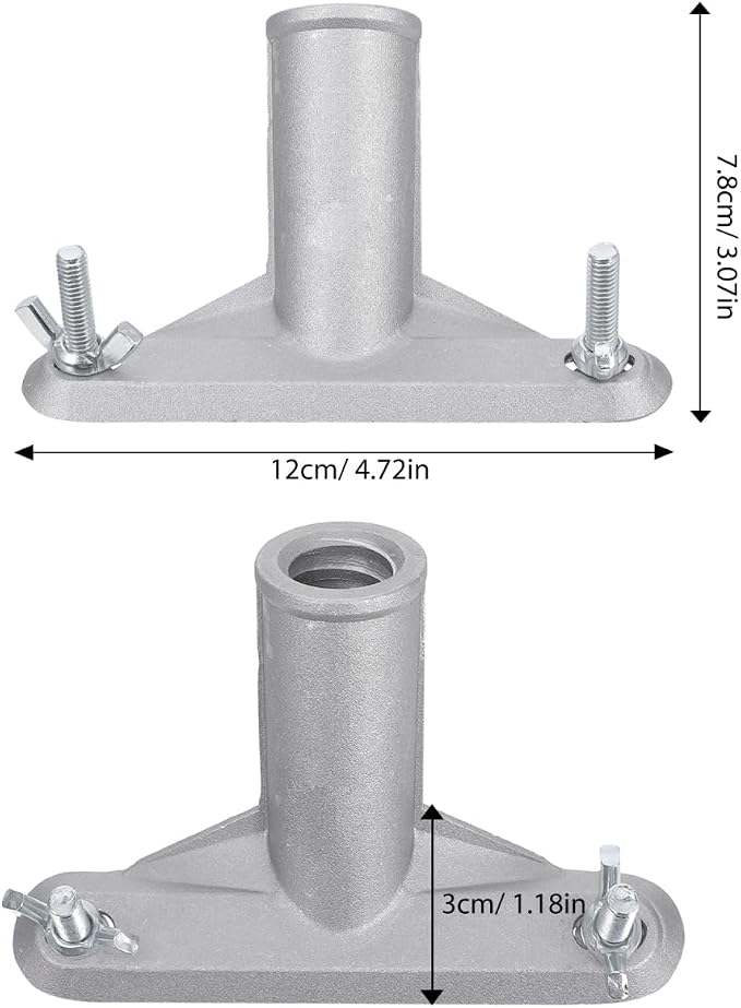 VILLCASE Broom Handle Adapter and Mounting Brackets 4-Pack for Secure Broom Head Connection and Pole Handle Extension Easy Installation 4.72X3.07X4.72 Inches