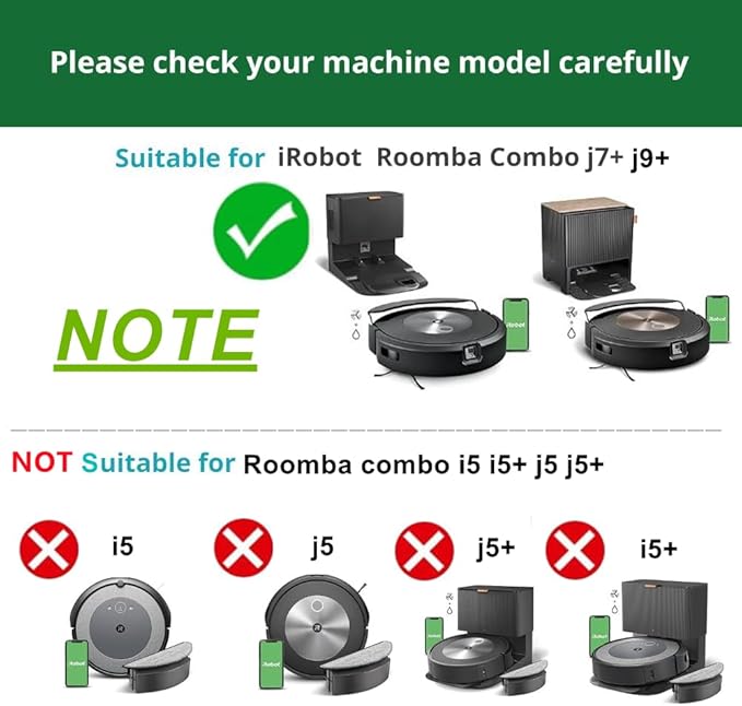 8 Pack Mopping Pads Replacement Parts Compatible with iRobot Roomba Combo j7+ j9+ Robot Vacuum & Mop Cleaner Accesories Mop Cloth