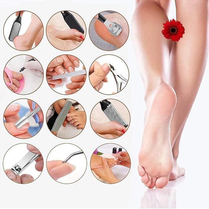 Electric Callus Remover for Feet - with Larger Grinding Head, Portable Pedicure Kit Foot File Callus Remover, Rechargeable Waterproof Foot File for Foot Care Deadskin Remover LCD Display-Black