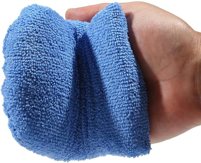 2/4/6Pcs Soft Microfiber Car Wax Applicator Mitts Polishing Sponge Wax Foam Car Wax Applicator Pad Car Detailing Cleaning Tools(6Pcs Grey)
