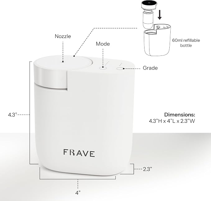 Air Lux Diffuser with Aroma Oil, Plug-in Waterless Essential Oil Diffuser, Smart Bluetooth App Control, Covers Up to 500 sq ft, 60ml Capacity, Cold Air Scent Technology, White
