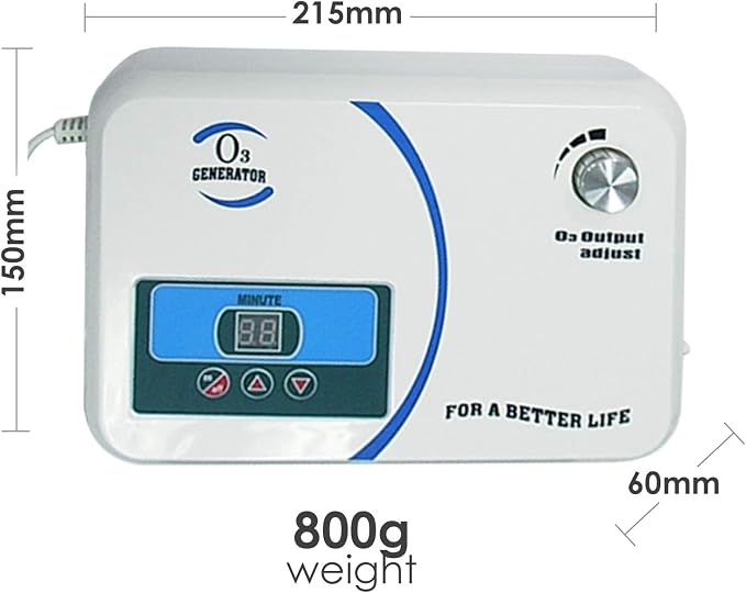 Ozone Generator 500mG/hr Industrial O3 Air Purifier Deodorize, High Capacity Ozone Machine Odor Removal with Air Dryer/Timer/Adjustable Output, Air Quality Purifier