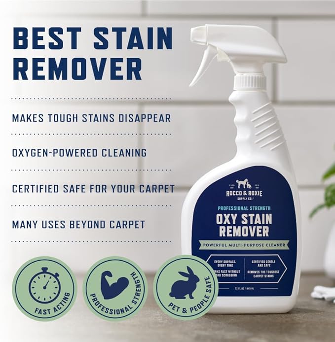 Rocco & Roxie Pet Extreme Stain & Odor Eliminator & Oxy Stain Remover Bundle