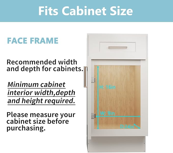 LOVMOR 2 Tier Pull Out Cabinet Organizer 7½" W x 21½" D, Slide Out Drawers with Wooden Handle, Sliding Shelves Organization and Storage for Kitchen, Pantry