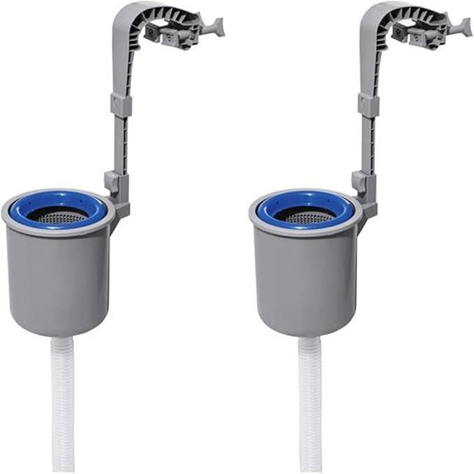 Bestway 2 Pack FlowClear Pool Surface Skimmer, Wall Mounted Above Ground Automatic Water Cleaner with 530 Gallon and Above Filter Pumps