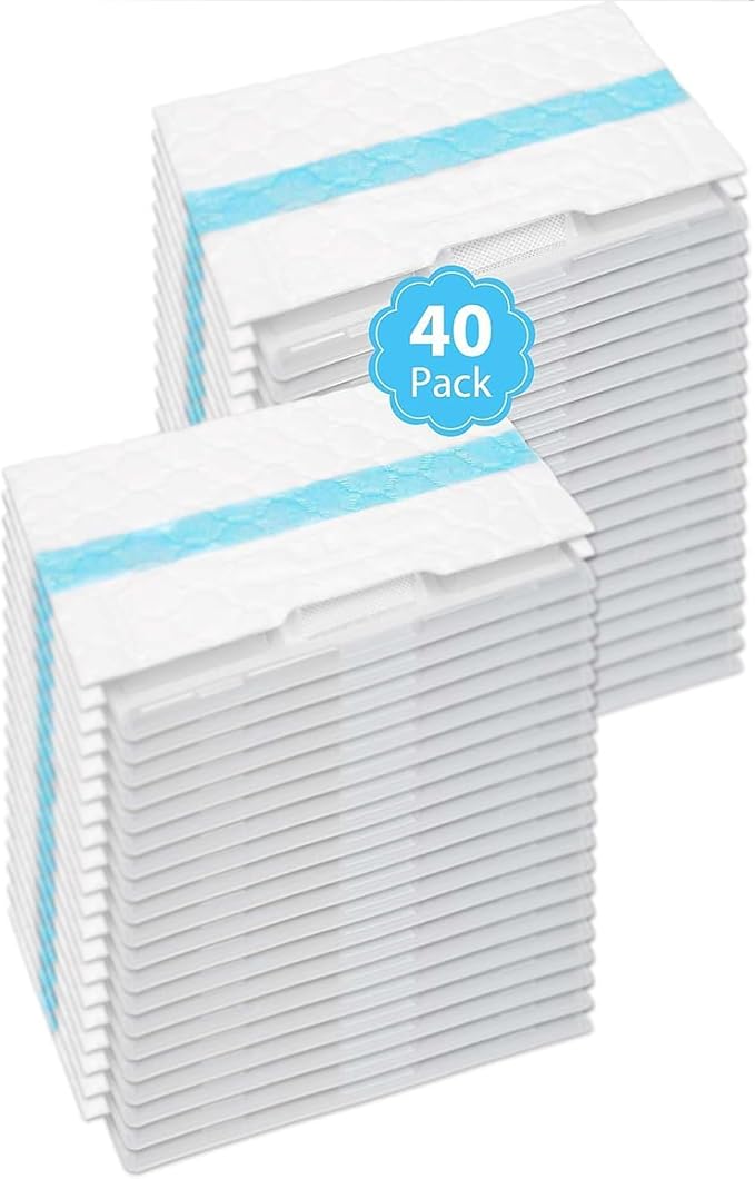 40PC Disposable Mopping Pad Refills for Shark VACMOP - Premium Hard Floor Cleaning Pads Compatible with Shark Vacmop Pro VM252/VM251/VM250/VM200/VC205/QM250/VM190/VM200P12/VMP30 Models5