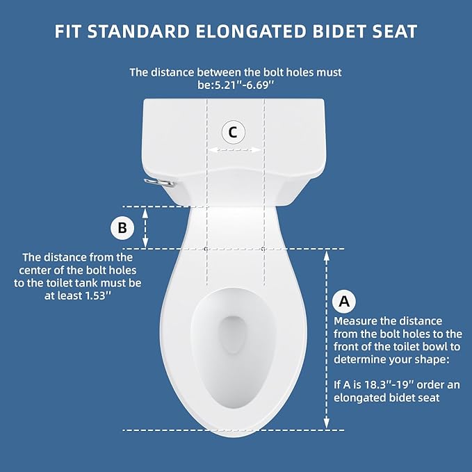 Clirass Bidet Toilet Seat, Knob-Adjustable Water Pressure, Buttons for Switching Between Bidet, Feminine Wash, and Self-Cleaning Modes, Dual Nozzle System, Quick Installation, Fits Elongated Toilets