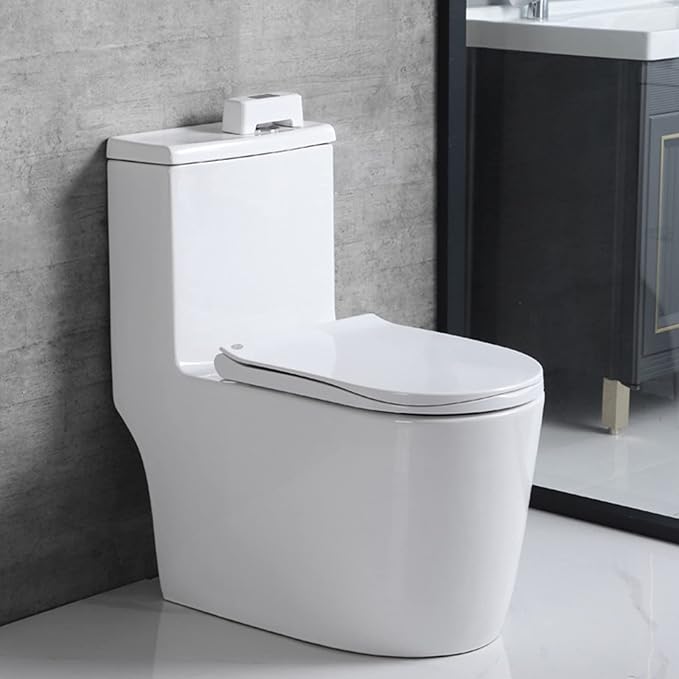 CHICIRIS Automatic Toilet Flusher, Smart Toilet Flush Sensor, Hands-Free, Motion Activated, USB Rechargeable, Battery-Free Design, White Toilet Flush Kit for Home, Office, Public Restrooms