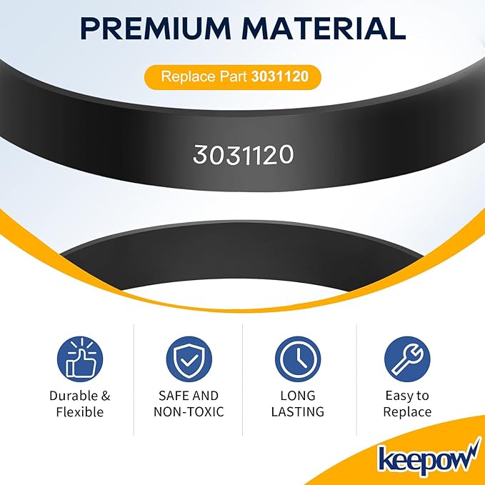 KEEPOW Vacuum Belt and Filter Compatible with Bissell CleanView Rewind Upright Bagless Vacuum Models 3534,3313,3533,3536,3333,3335,3675,3676 Series,4+4 Pack