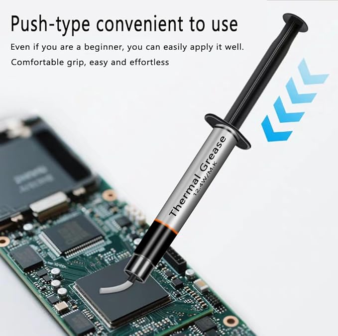 D-12 Silver Series Thermal Paste, High Performance Thermal Paste for Computer Manufacturing Assembly, Ideal for IC/Processor/CPU/GPU/All Coolers (Scraper Included, 4g-1 Pack)
