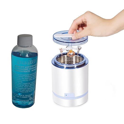iSonic® Ultrasonic Jewelry Cleaner D1800-WS with Cleaning Solution Concentrate CSGJ01, 110V