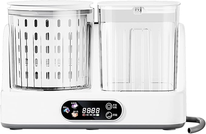 Automatic Underwear Washing Machine with 8000mAh Battery, 3L Portable Mini Washing Machine and Spin Dryer for Underwear, Socks, Baby Clothes, Travel Laundry Machine with Auto Water Supply & Drainage