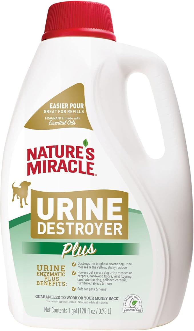 Nature's Miracle Dog Urine Destroyer Plus Enzymatic Formula, Laundry Boost in-Wash Stain & Odor Remover Additive, 1 gal & 32 oz