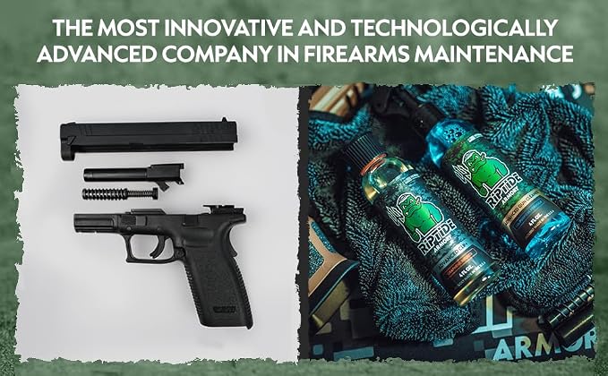 Riptide Armory Advanced Gun Cleaner & CLP+ Graphene 2 Step Kit - Clean, Lube, Protect Long-Lasting Formula - Nano Coat Technology - Veteran Founded & Formulated by Former US Navy Seal