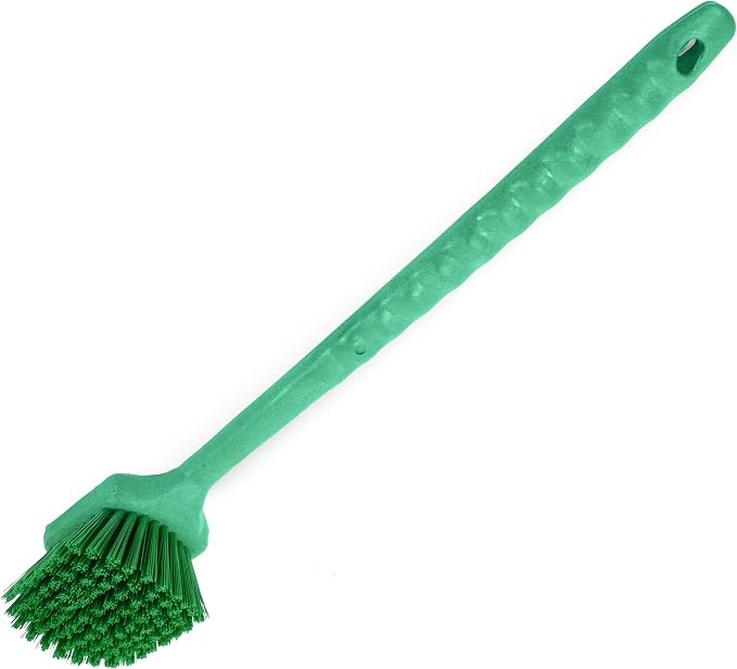 SPARTA 40501EC09 Plastic Large Scrub Brush, Kitchen Brush, Utility Brush With Long Handle For Cleaning, 20 Inches, Green