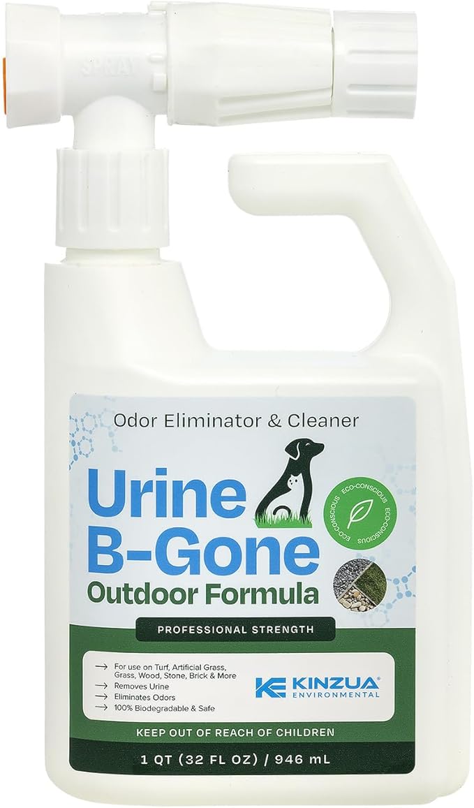 Urine B-Gone OD Professional Pet Urine Enzyme Cleaner, Pet Yard Odor Eliminator for Artificial Grass, Concrete & More, 32 fl oz