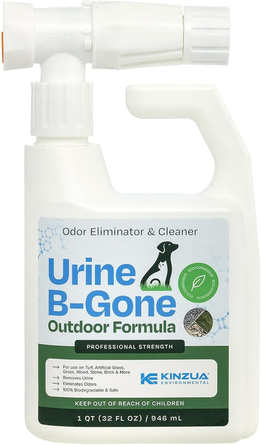 Urine B-Gone OD Professional Pet Urine Enzyme Cleaner, Pet Yard Odor Eliminator for Artificial Grass, Concrete & More, 32 fl oz