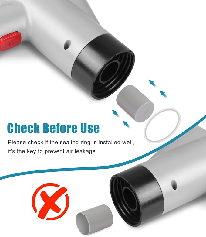 Toilet Plunger Drain Clog Remover: High Pressure Air Drainage Blaster Gun Clog Remover Tool- Stainless Steel Gray Air Plunger for Bathroom, Sink, Floor, Kitchen Clogged