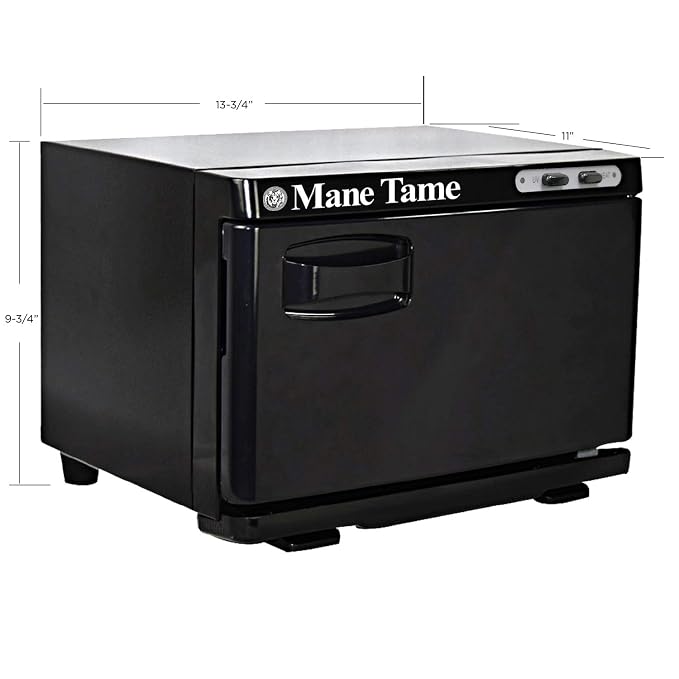 MANE TAME Professional Barber Medium Towel Warmer With UV - Pre-Hot Towel Facial Shave Cabinet comfortably fits (11) 15" x 28" Towels