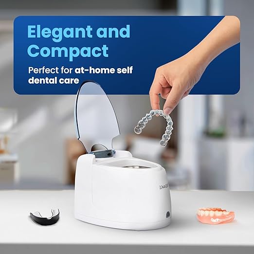 iSonic F3900 Ultrasonic Denture/Aligner/Retainer Cleaner for All Dental appliances with 1 Box of AlignerClean CTAR01 Ultrasonic Cleaning Tablet
