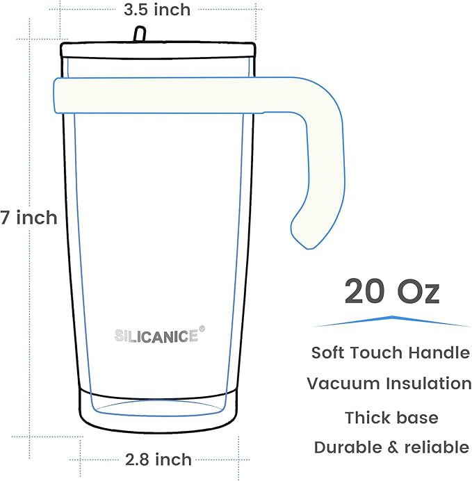 For Iced Coffee & Smoothies – Never Drink from a Moldy Lid Again: 20oz Hygienic Tumbler, 100% Leakproof Lid & Removable Foldable Spout. Reinforced Base, Fits Cup Holders - Pink Sand