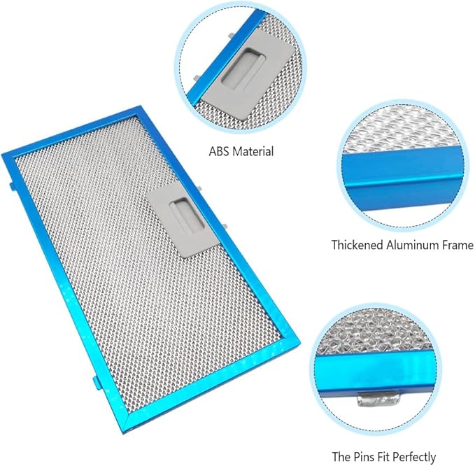 NAJING SB08087153 Grease Filter Compatible with Broan Nutone Range Hood RMPE RMP1 RMP17000 RMP17004, Replace B08087153 1568310, Aluminum Mesh Vent Filter, Washable Replacement