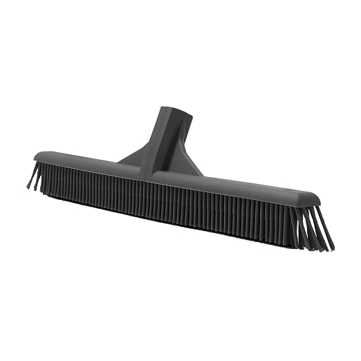 Superio 16” Pet Hair Remover Silicone Broom - Carpet Rake for Fur Removal - Rug Rake to Fluff Carpet – for Dust on Hardwood Floor & Tile – Rinse to Clean, 2 Pack