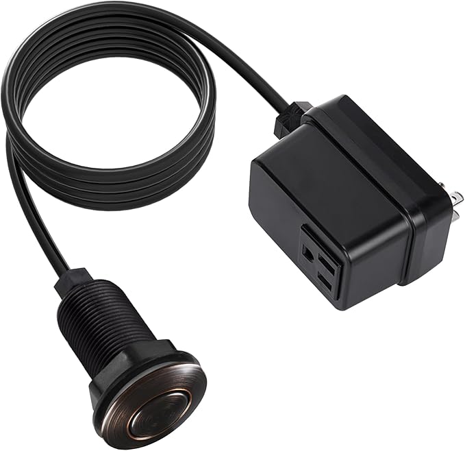 Garbage Disposal Air Switch Kit, Sink Top On Off for disposal By CLEESINK (SHORT/2.5", Oil Rubbed Bronze)