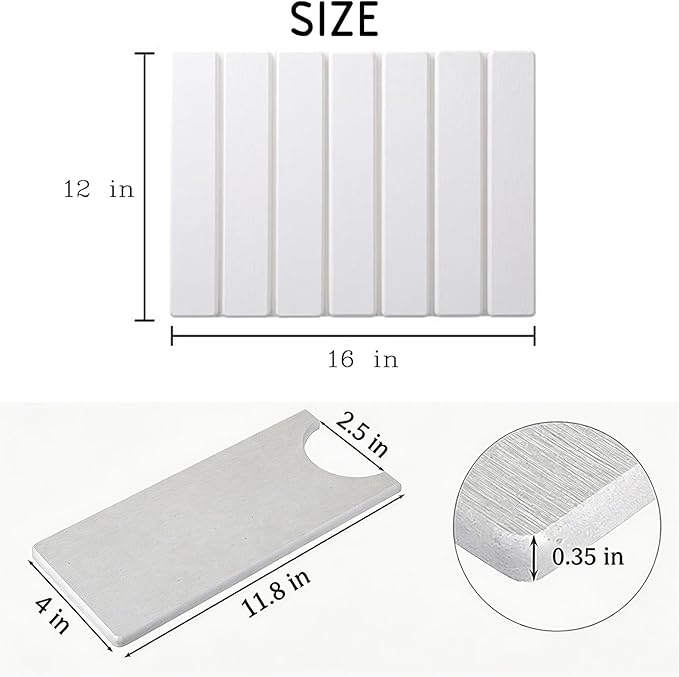 Diatomite Stone Dish Drying Mat & Faucet Mat Set – Absorbent Kitchen Countertop Protector, Fast-Drying, Non-Slip, Includes 1x Dish Mat & 1x Faucet Mat (16*12)