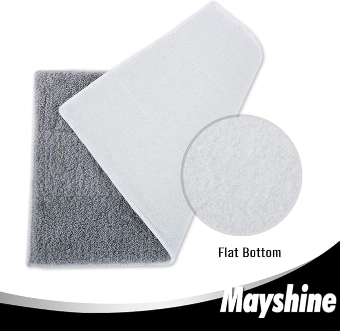 MAYSHINE 6 Pack Microfiber Head Flip Mop Refill Washable Pads Cleaning Replacement for Wet Mop and Dry Dust Mop, Machine Washable, 15.4 X 8.8 Inches, All Surface Cleaning