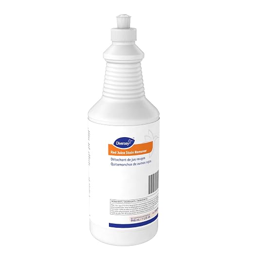 Diversey Red Juice Stain Remover, Carpet Spotter, RTU, 32 oz | Carpet Stains, Beverage Spills, Grease Stains, Food Residue, Spot Cleaning, Fast Removal, Easy Application