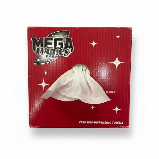 3-Ply Shop Towels, 240 Sheets, Ultra Strong Premium White Cleaning Cloths, Commercial Grade Mechanic Rags for Garage, Auto, Restaurants & Housekeeping, 15” x 9”, White