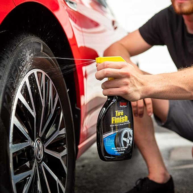 Stoner Car Care 92044 More Shine Tire Finish – Tire Shine Spray Restores Deep Matte Black Finish with Long-Lasting Rain-Resistant Protection, Dry-to-Touch – 22 fl oz