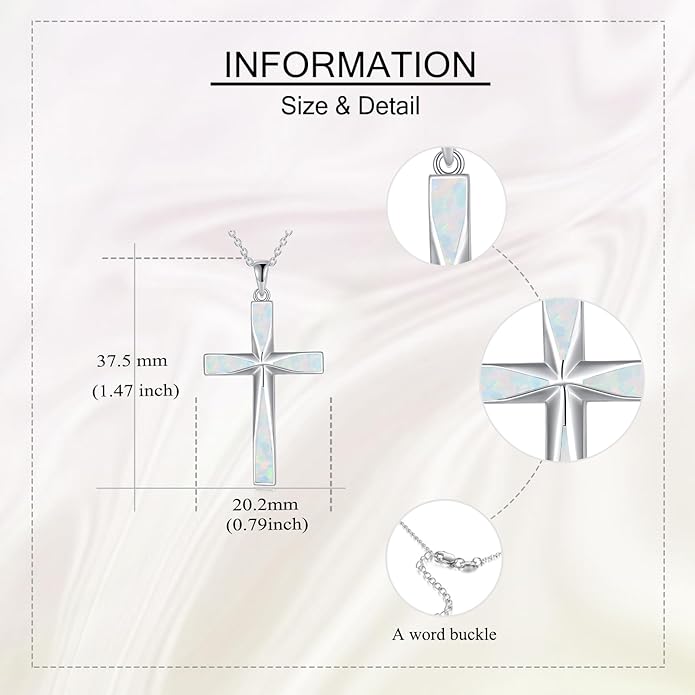 ONEFINITY Religious Cross Pendant Necklace Sterling Silver Origami Cross Pendant Gifts for Women Men Jewelry