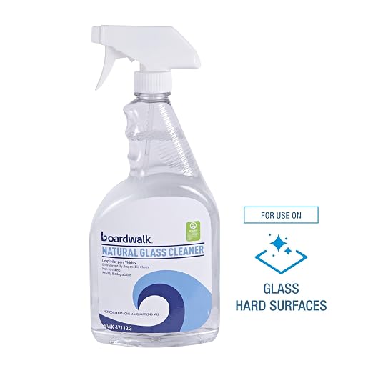 Boardwalk Natural Glass Cleaner, 32 oz Trigger Spray Bottle, 12/Carton